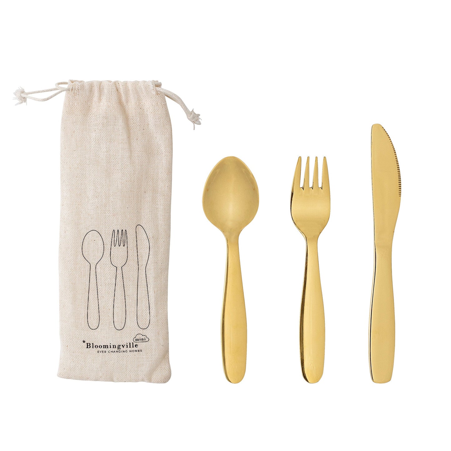 Ally Cutlery, Gold, Stainless Steel - Koko-Kamel.com