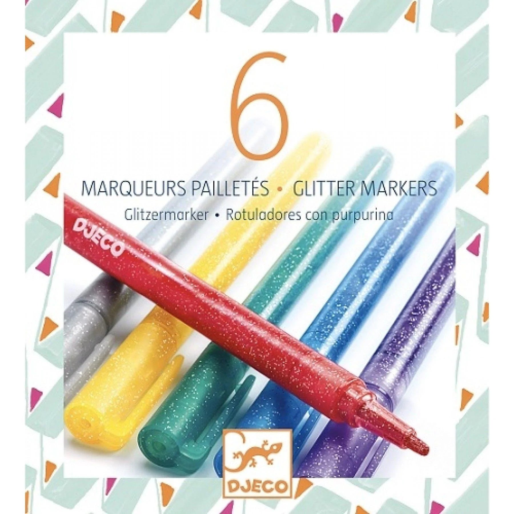 Djeco Glitter Markers Sweet, Glitter Pens