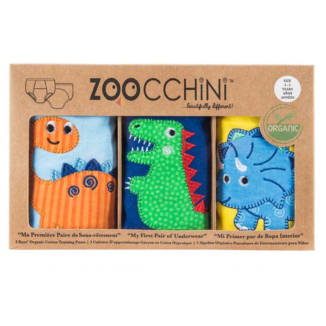 Zoocchini Organic Potty Training Pants - Jurassic Pals - 2T/3T