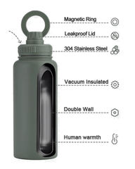 North - Insulated Water Bottle - Forest Green - Koko - Kamel.com