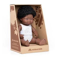 Baby Doll African Boy with Down Syndrome 38 cm - Koko-Kamel.com