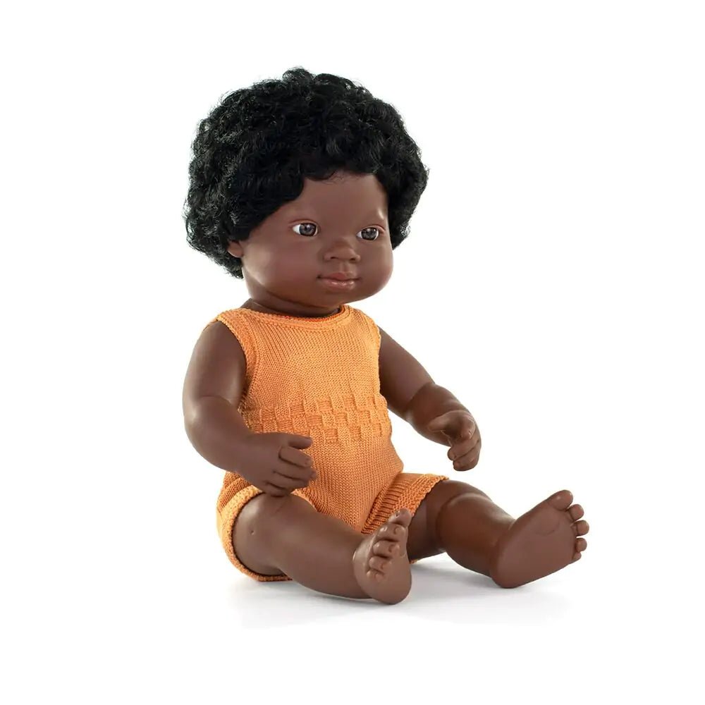 Baby Doll African Girl 38 cm Melon Romper - Koko-Kamel.com