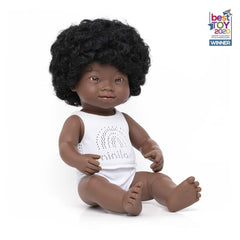 Baby Doll African Girl with Down Syndrome 38cm - Koko-Kamel.com