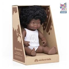 Baby Doll African Girl with Down Syndrome 38cm - Koko-Kamel.com