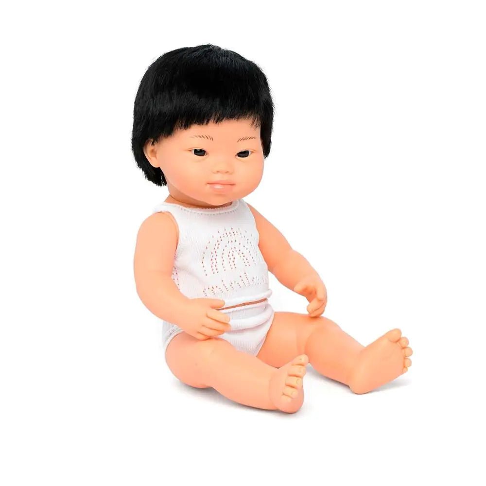 Baby doll asian boy with Down Syndrome 38cm - Koko-Kamel.com