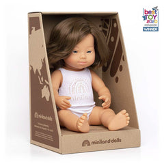 Baby Doll Caucasian Girl with Down Syndrome 38cm - Koko-Kamel.com