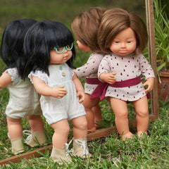 Baby Doll Caucasian Girl with Down Syndrome 38cm - Koko-Kamel.com