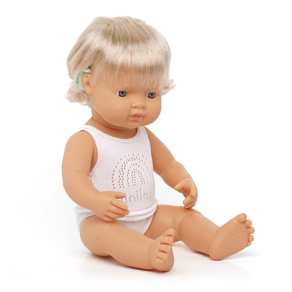 Baby Doll Caucasian Girl with Hearing Implant 38cm - Koko-Kamel.com