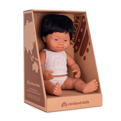 Baby Doll Hispanic Boy with Down Syndrome 38cm - Koko-Kamel.com
