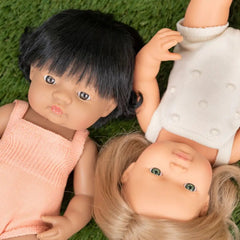 Baby Doll Hispanic Girl 38 cm Salmon romper - Koko-Kamel.com