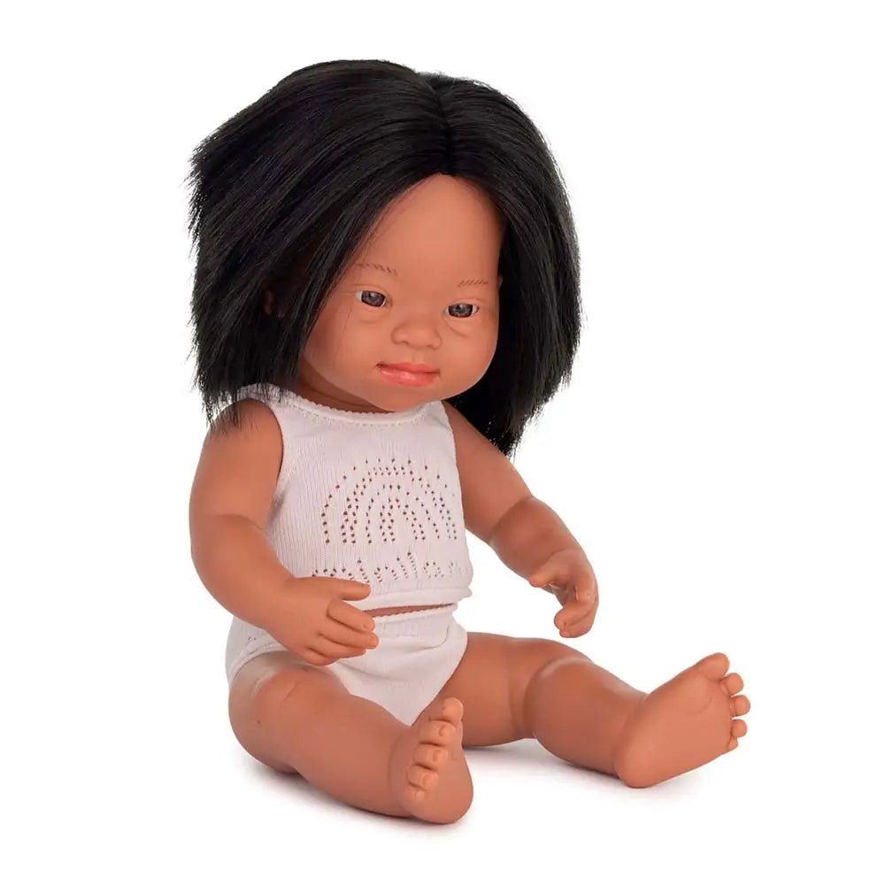 Baby doll hispanic girl with Down Syndrome 38cm - Koko-Kamel.com