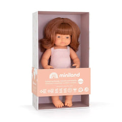 Baby Doll Redhead Girl 38 cm Pink Romper - Koko-Kamel.com