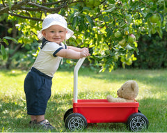 Baby walker with silent wheels, 48cm (red) - Koko-Kamel.com