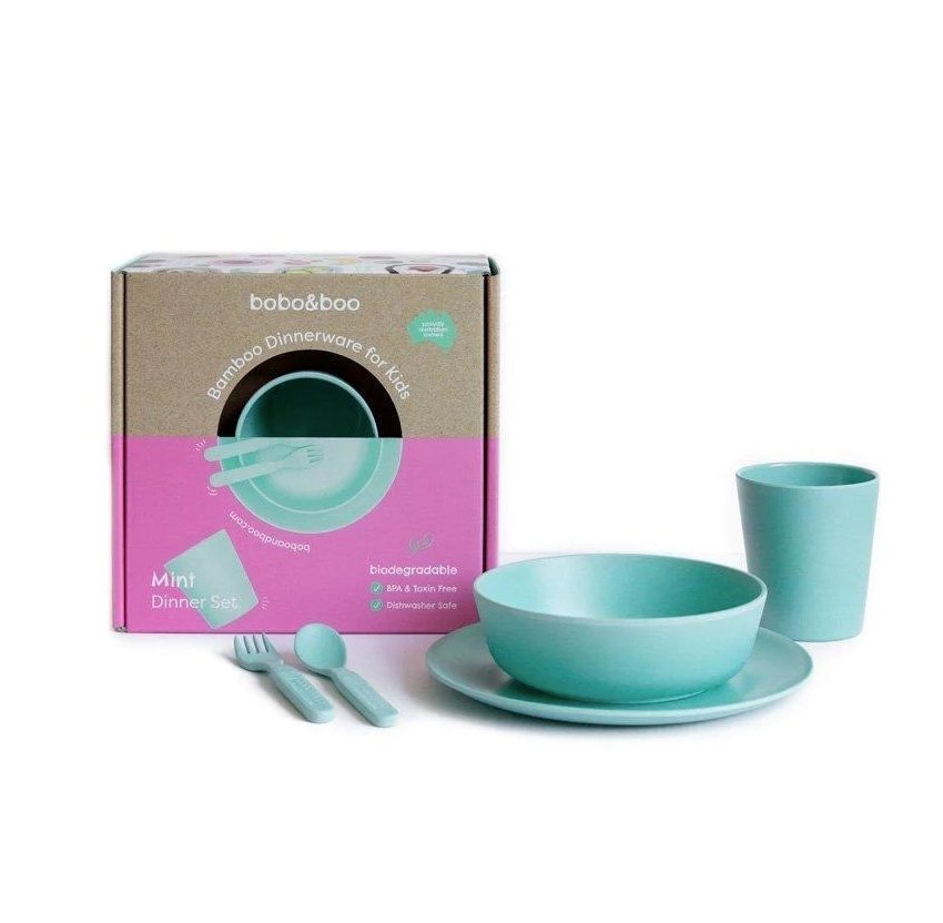 Bamboo Dinnerware Set - Mint - Koko-Kamel.com