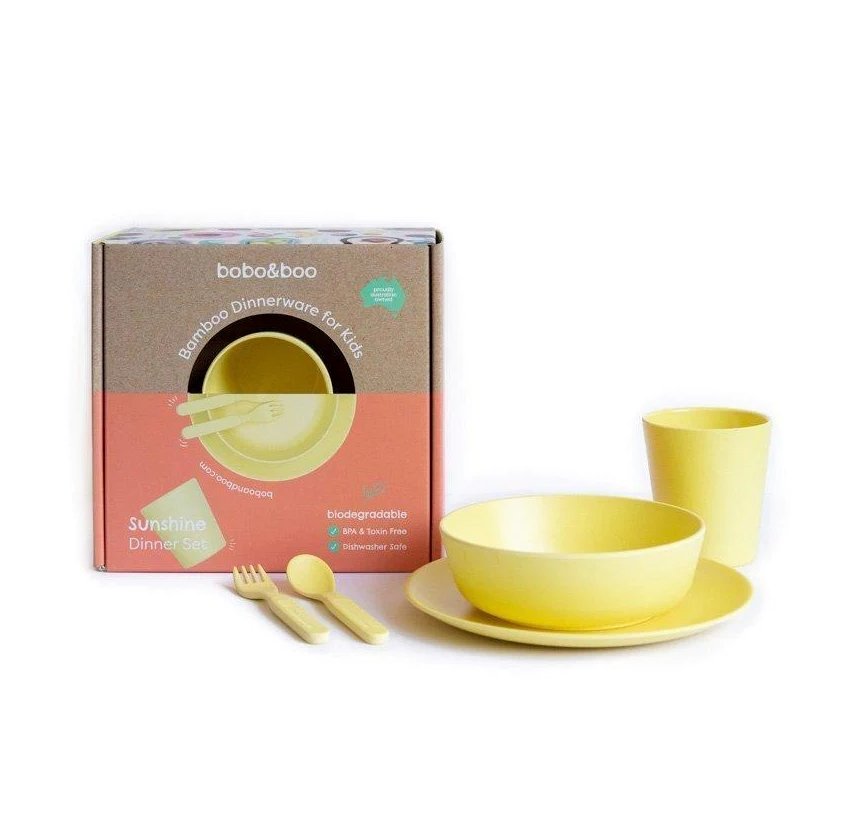 Bamboo Dinnerware Set - Sunshine - Koko-Kamel.com