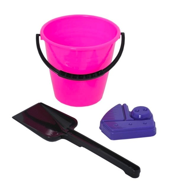 Bucket set for beach and sand play, pink - Koko-Kamel.com