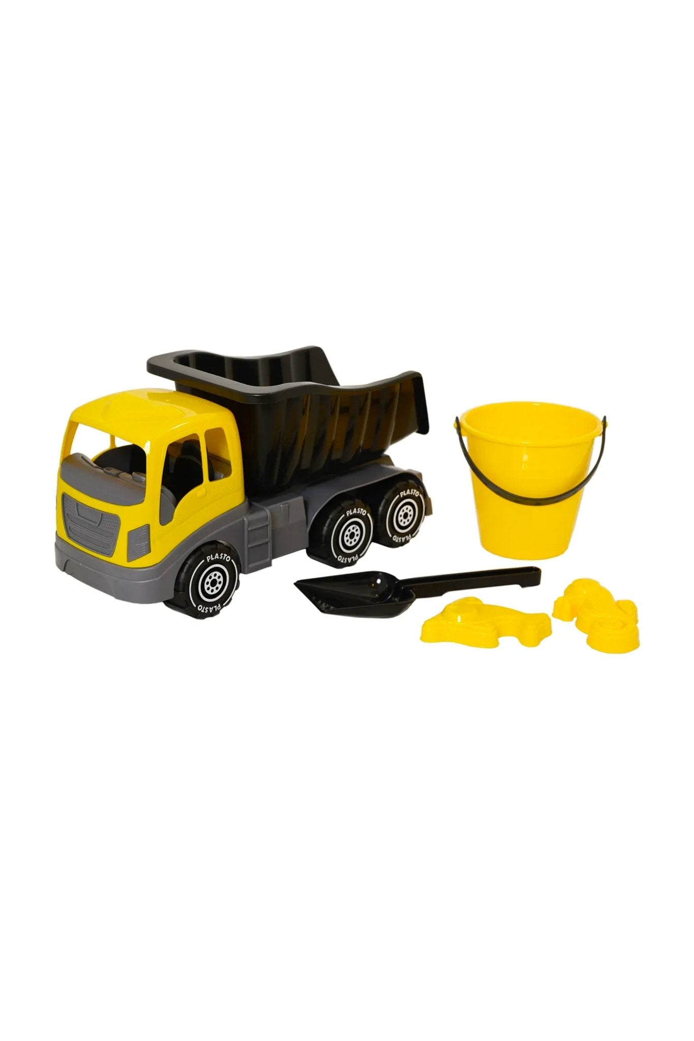 Dump truck with sand and beach toys - Koko-Kamel.com