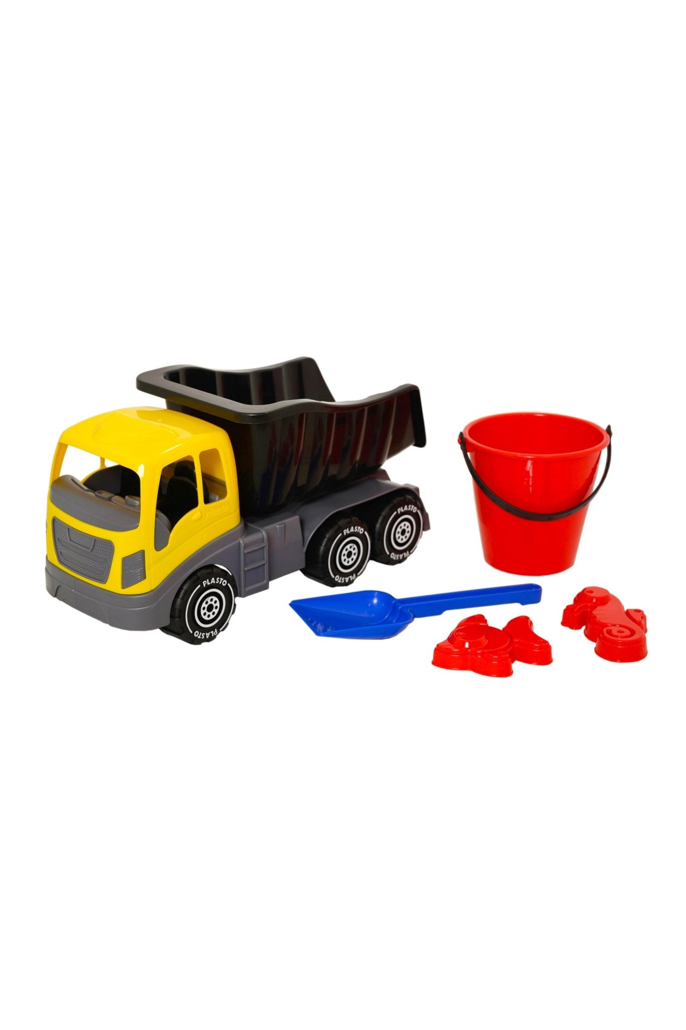 Dump truck with sand and beach toys - Koko-Kamel.com