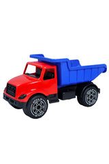 Dump truck with silent wheels (60cm), blue and red - Koko-Kamel.com
