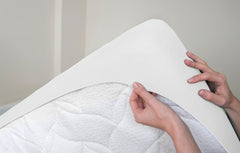 Eco-friendly waterproof and breathable crib sheet 70 x 140cm White - Koko-Kamel.com