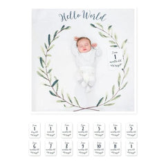 Hello World - Milestone Blanket - baby milestone blanket