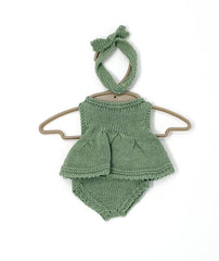 Knitted Doll Outfit 21cm, Dress & headband - Koko-Kamel.com