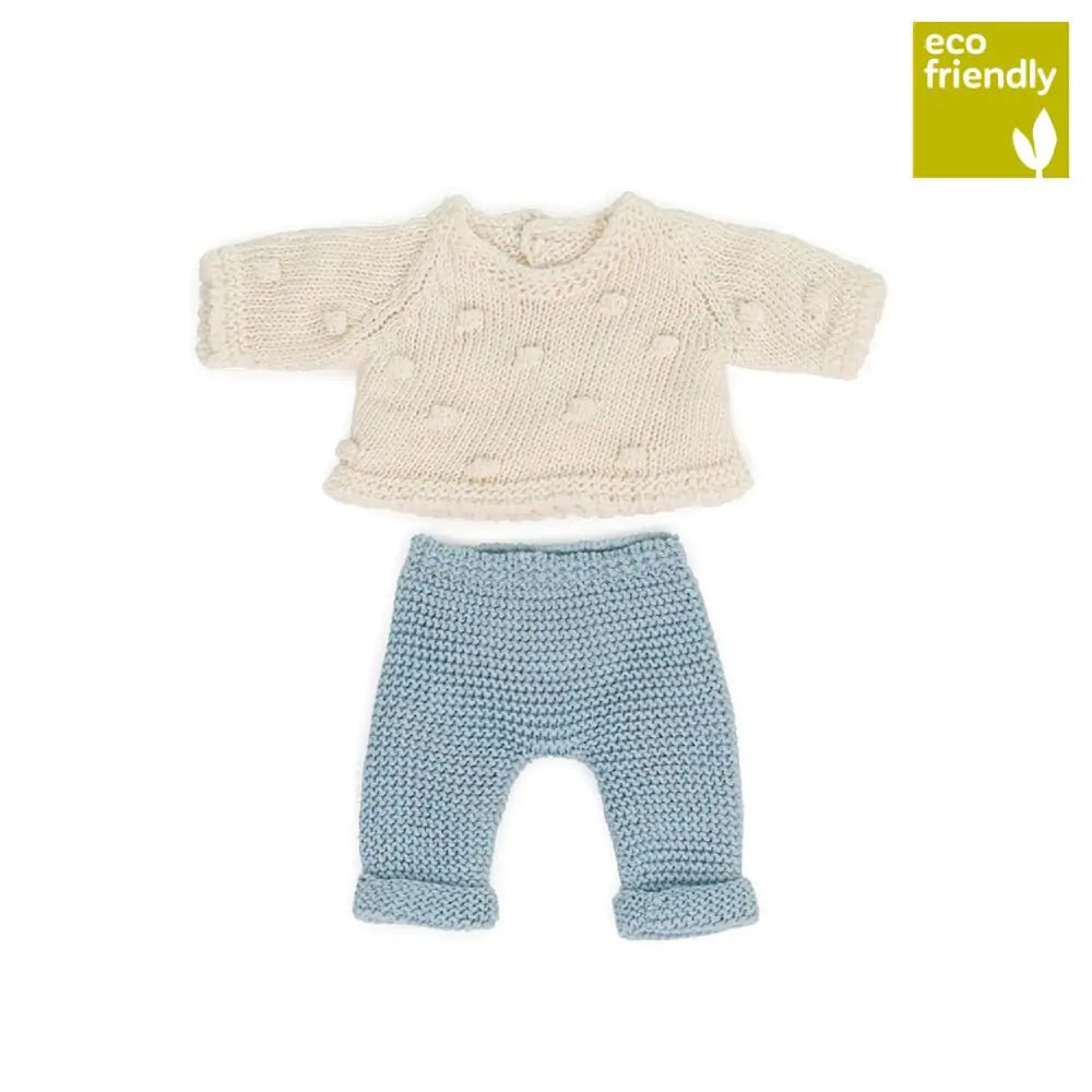 Knitted Doll Outfit 21cm - Sweater & Trousers - Koko-Kamel.com
