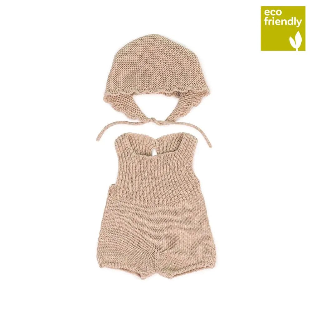 Knitted Doll Outfit 38cm ‚Äì Rompers & Bonnet - Koko-Kamel.com