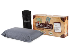 Memory foam travel pillow with waterproof & breathable pillowcase, 46 x 32cm - Grey - Koko-Kamel.com
