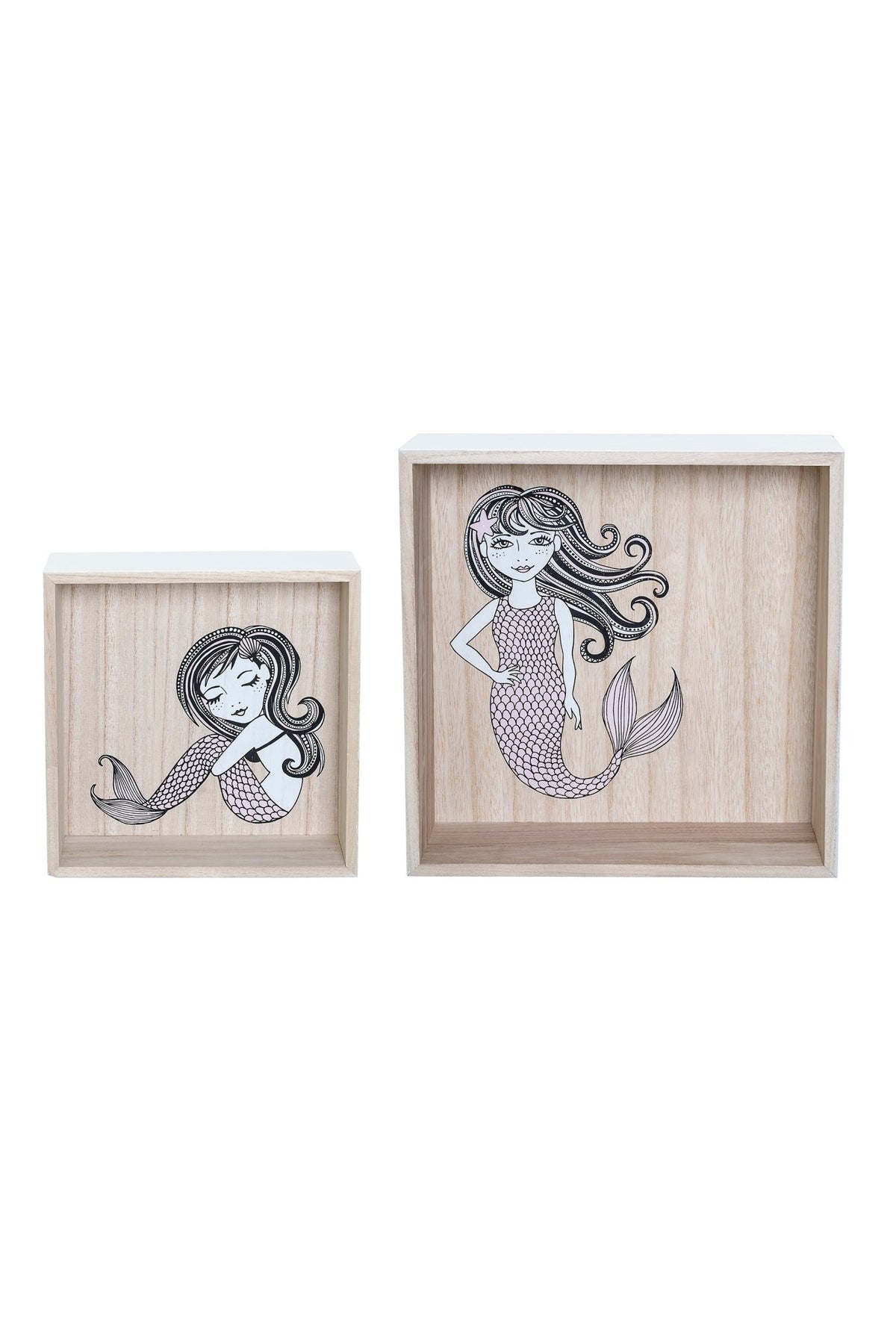 Mermaid Display Boxes, Paulownia - Koko-Kamel.com