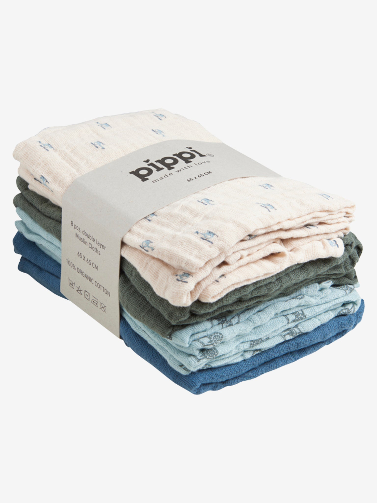 Muslin Cloth (8 pack), Grey Mist - Koko-Kamel.com