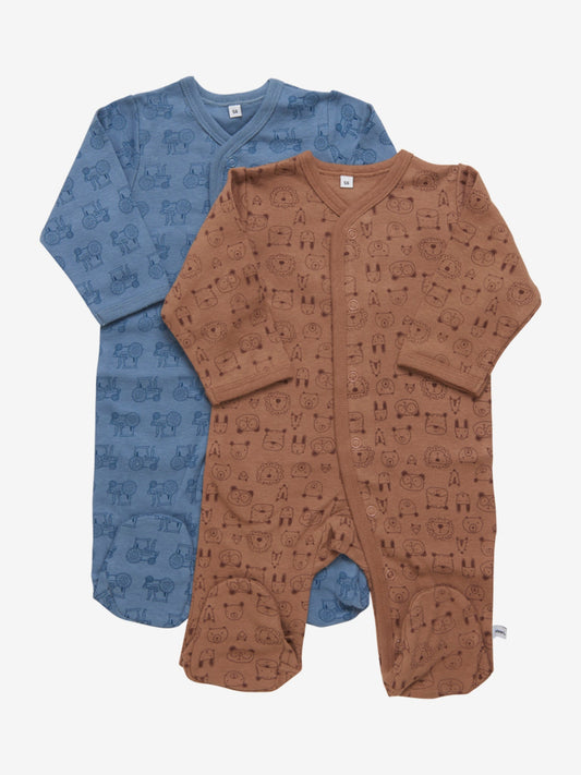 Nightsuit w/f buttons 2-pack Blue Mirage - Koko-Kamel.com