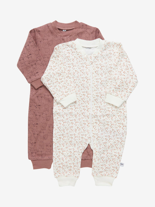 Nightsuit with zipper (2-pack), Burlwood - Koko-Kamel.com