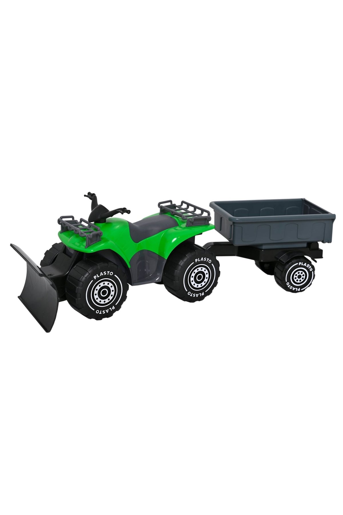 Quadbike with trailer, 52cm, Green - Koko-Kamel.com