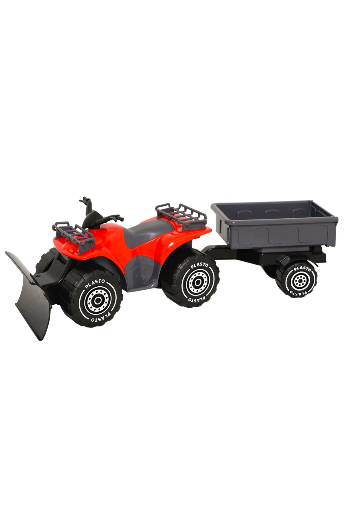 Quadbike with trailer, 52cm, Red - Koko-Kamel.com