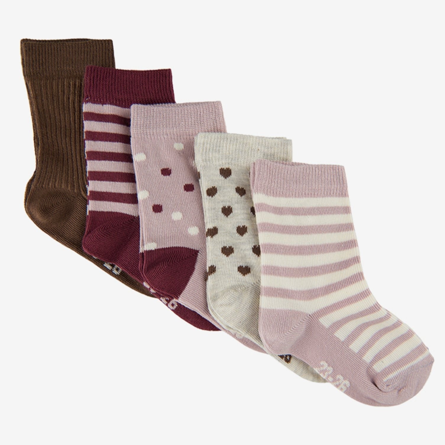 Socks with Pattern (5 pack), Rose Smoke - Koko-Kamel.com
