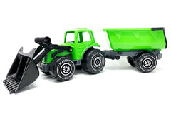 Tractor with front loader and trailer, 57cm - Koko-Kamel.com
